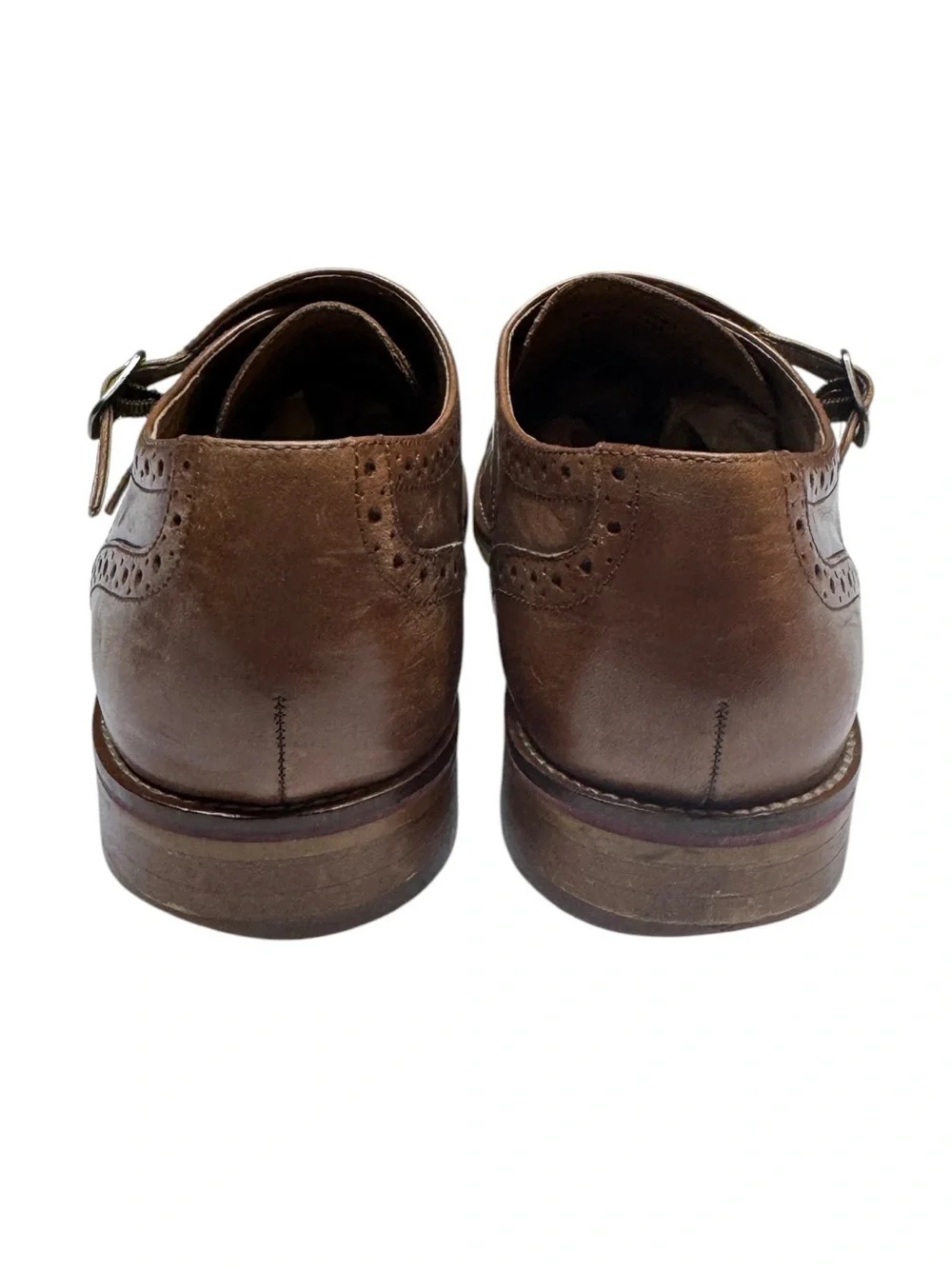 Johnston & Murphy 1850 Leather Double Monk Strap Loafers Dress Shoes Size 12